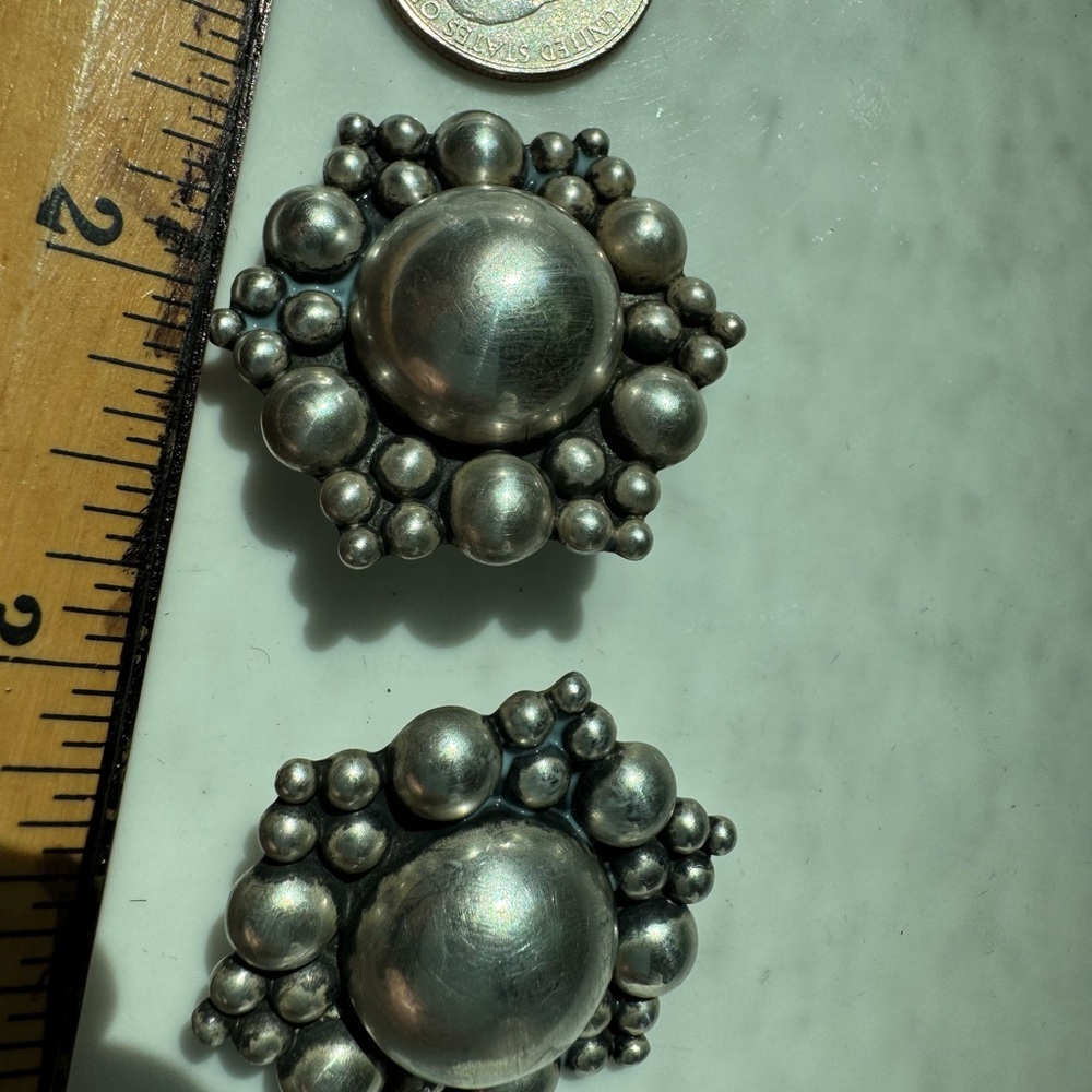 Elegant 925 Silver Stud CLIP Earrings